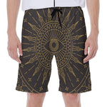 Sun All Seeing Eye Print Men's Beach Shorts