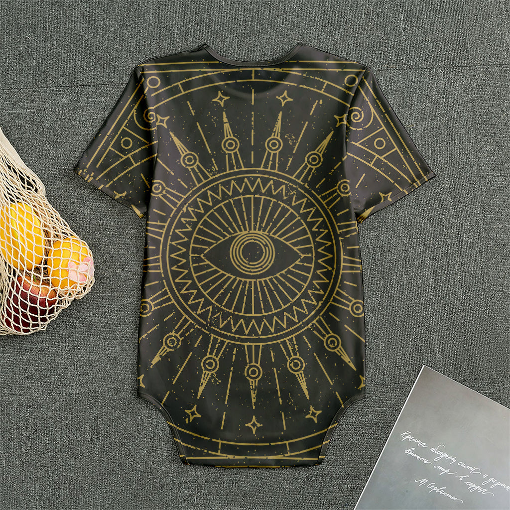 Sun All Seeing Eye Print Men's Bodysuit