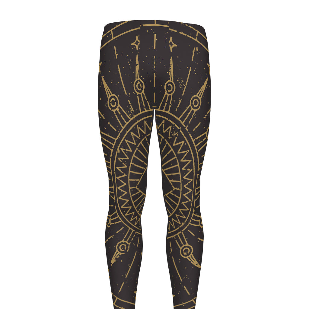 Sun All Seeing Eye Print Men's leggings