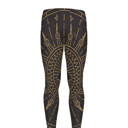 Sun All Seeing Eye Print Men's leggings