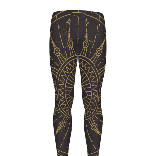 Sun All Seeing Eye Print Men's leggings