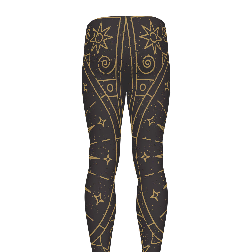 Sun All Seeing Eye Print Men's leggings