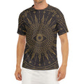 Sun All Seeing Eye Print Men's Short Sleeve Rash Guard