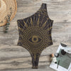 Sun All Seeing Eye Print One Shoulder Bodysuit