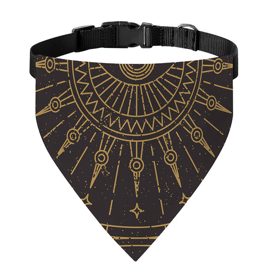 Sun All Seeing Eye Print Over The Collar Dog Bandana