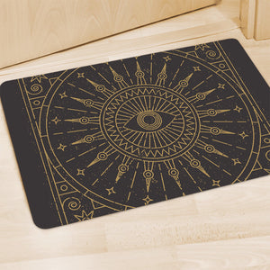 Sun All Seeing Eye Print Polyester Doormat