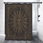 Sun All Seeing Eye Print Premium Shower Curtain