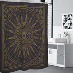 Sun All Seeing Eye Print Premium Shower Curtain