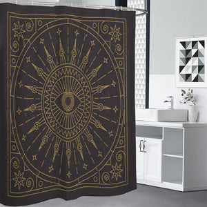 Sun All Seeing Eye Print Premium Shower Curtain