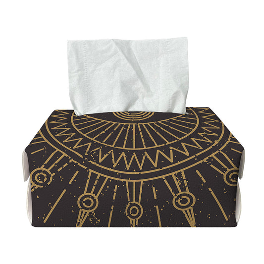 Sun All Seeing Eye Print Rectangle Tissue Box Cover