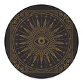 Sun All Seeing Eye Print Round Floor Mat