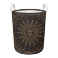 Sun All Seeing Eye Print Round Laundry Basket