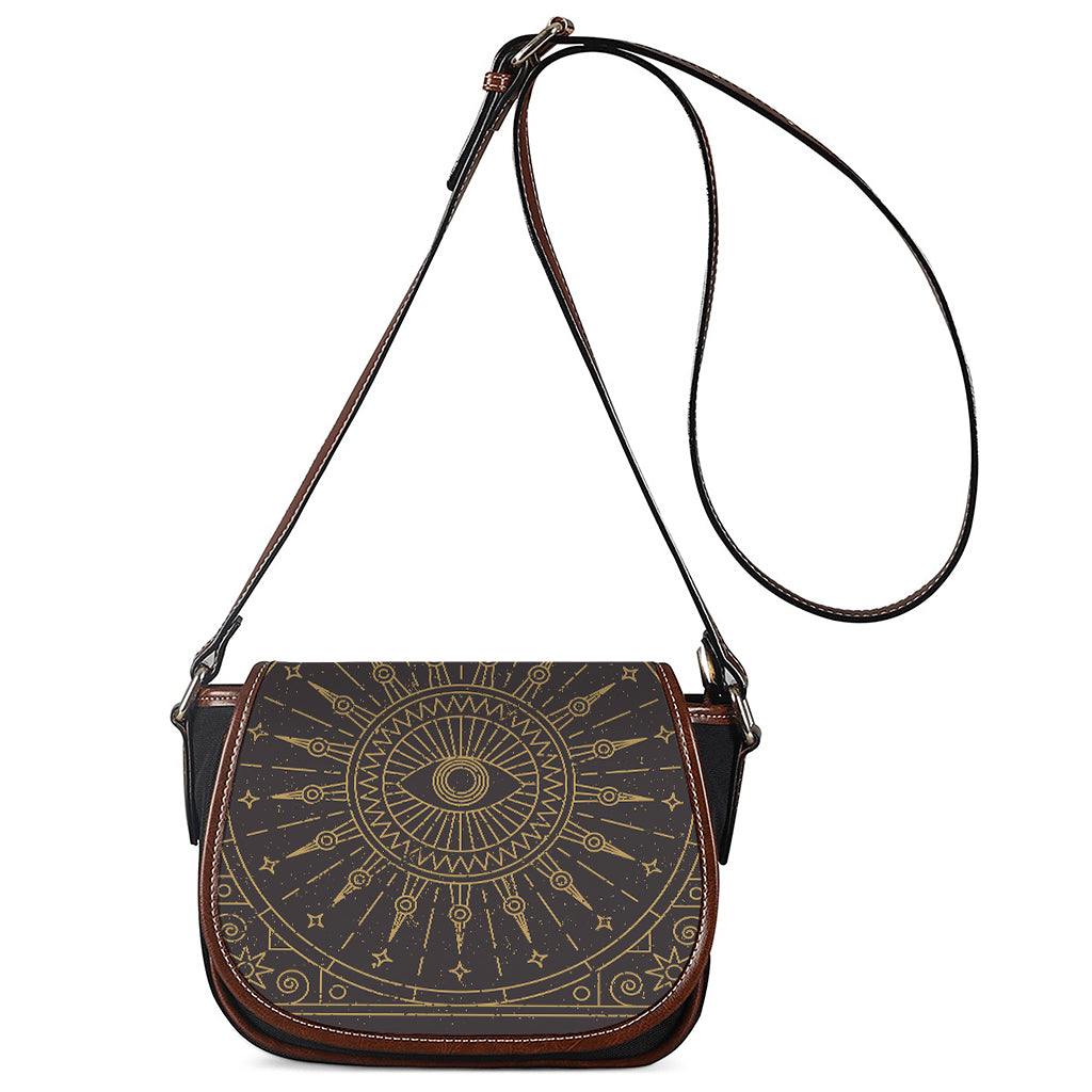 Sun All Seeing Eye Print Saddle Bag
