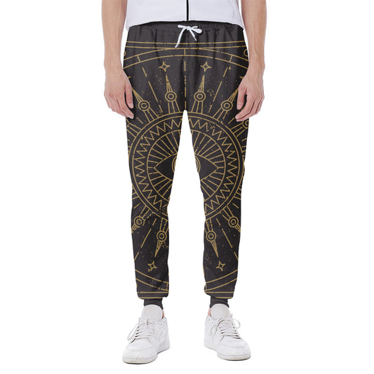 Sun All Seeing Eye Print Scuba Joggers