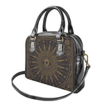 Sun All Seeing Eye Print Shoulder Handbag