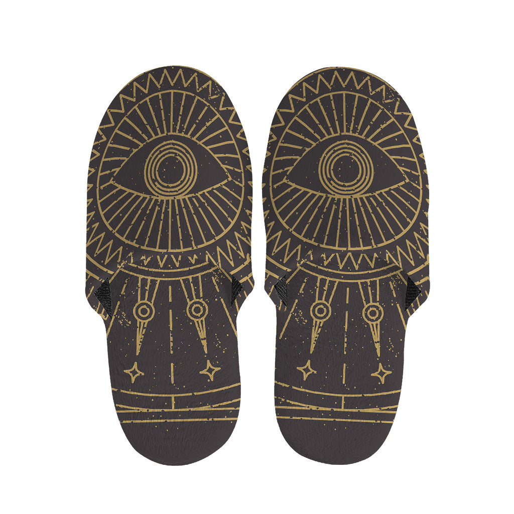 Sun All Seeing Eye Print Slippers