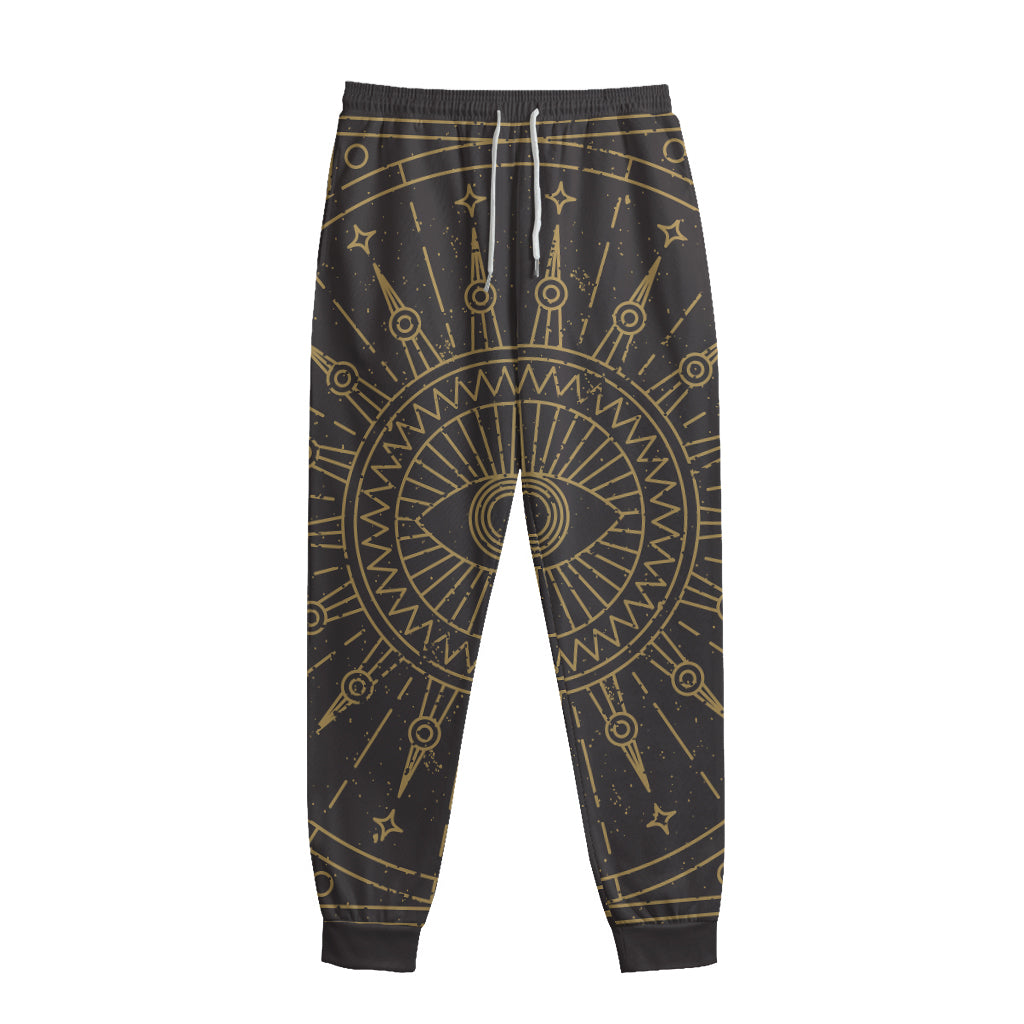 Sun All Seeing Eye Print Sweatpants