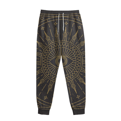 Sun All Seeing Eye Print Sweatpants