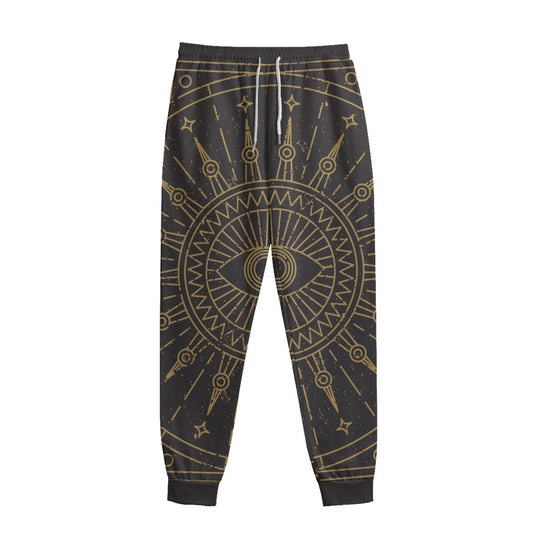 Sun All Seeing Eye Print Sweatpants
