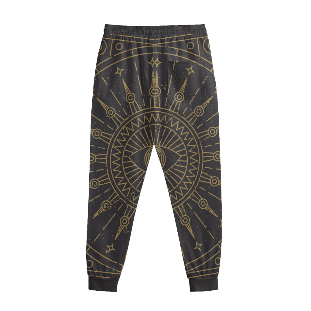 Sun All Seeing Eye Print Sweatpants