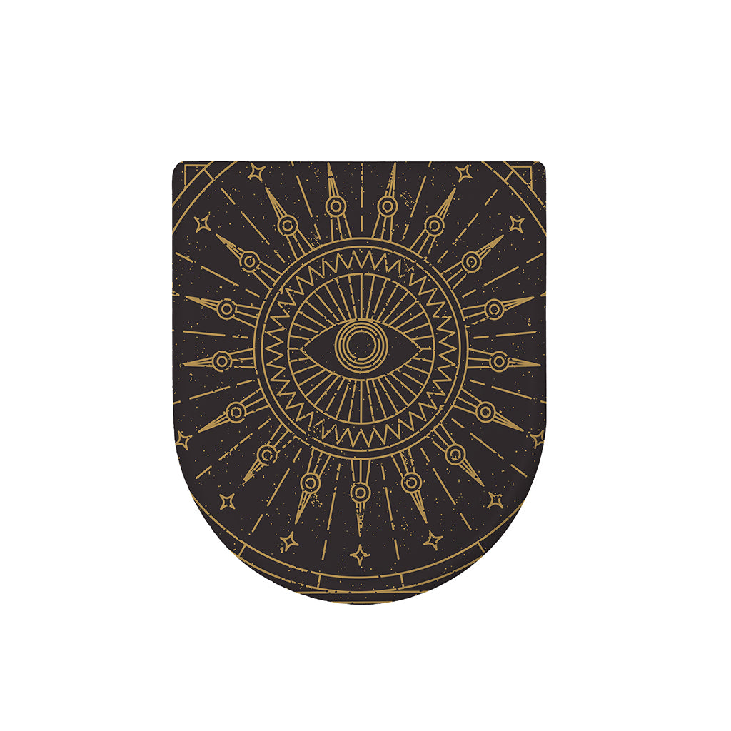 Sun All Seeing Eye Print Toilet Lid Cover