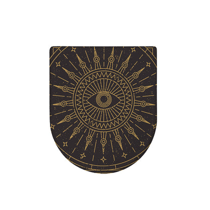 Sun All Seeing Eye Print Toilet Lid Cover