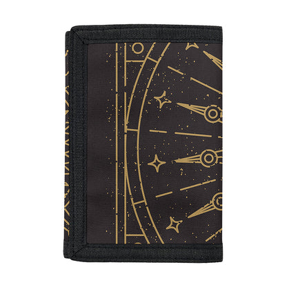 Sun All Seeing Eye Print Trifold Wallet
