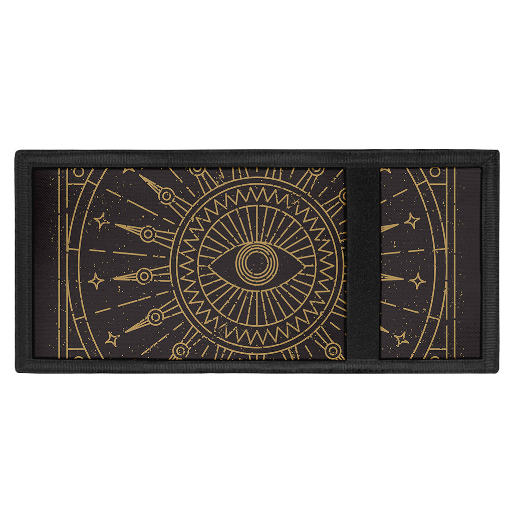 Sun All Seeing Eye Print Trifold Wallet