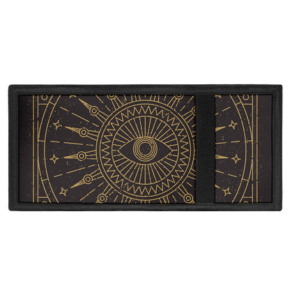Sun All Seeing Eye Print Trifold Wallet
