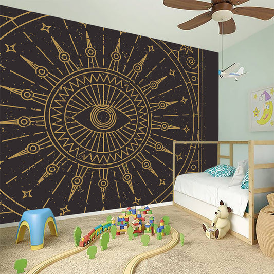Sun All Seeing Eye Print Wall Sticker