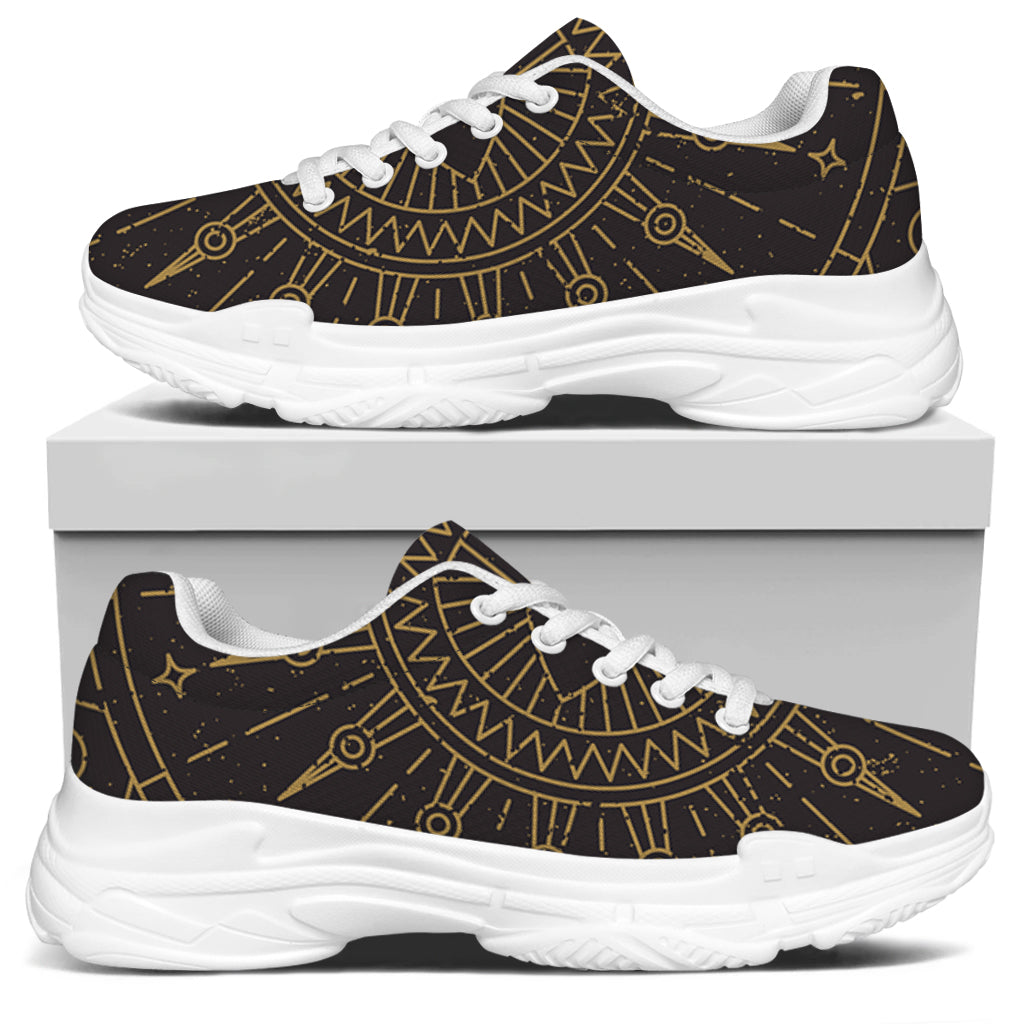 Sun All Seeing Eye Print White Chunky Shoes