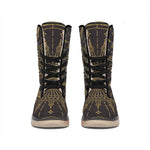 Sun All Seeing Eye Print Winter Boots