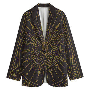 Sun All Seeing Eye Print Women's Blazer