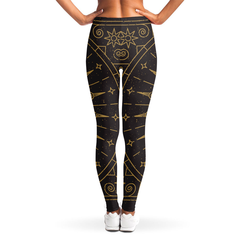 Sun All Seeing Eye Print Women's Leggings