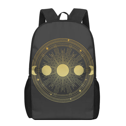 Sun And Moon Phase Print 17 Inch Backpack