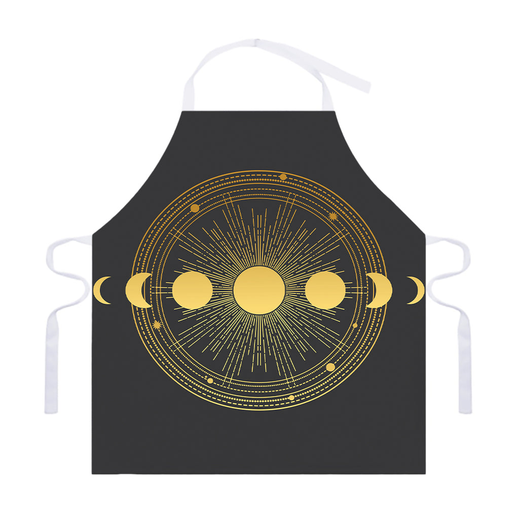 Sun And Moon Phase Print Adjustable Apron