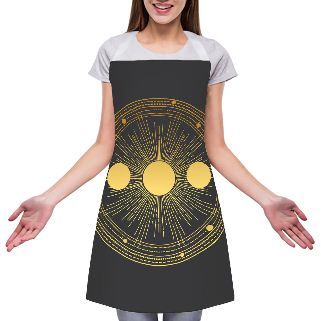 Sun And Moon Phase Print Adjustable Apron