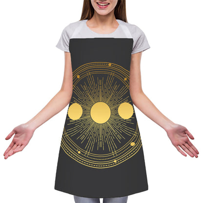 Sun And Moon Phase Print Adjustable Apron