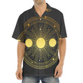 Sun And Moon Phase Print Aloha Shirt