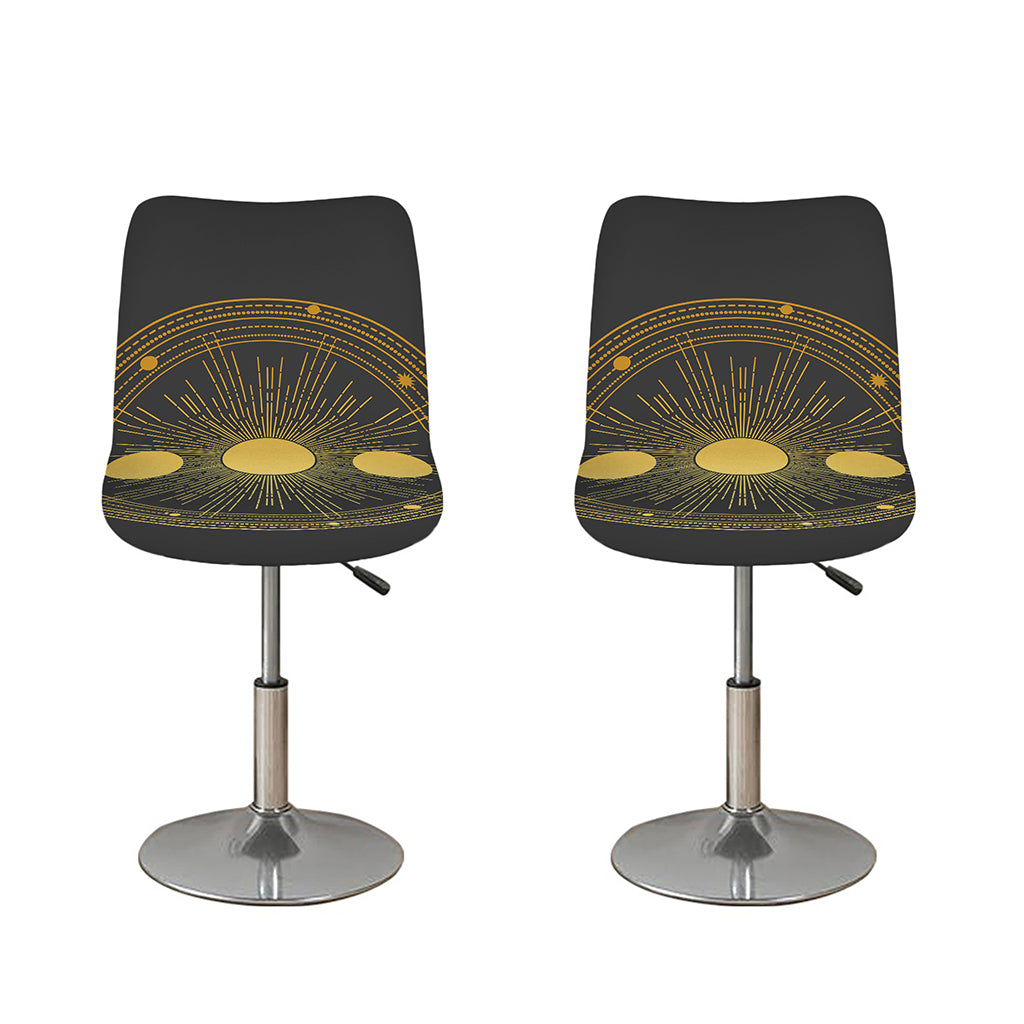 Sun And Moon Phase Print Bar Stool Covers