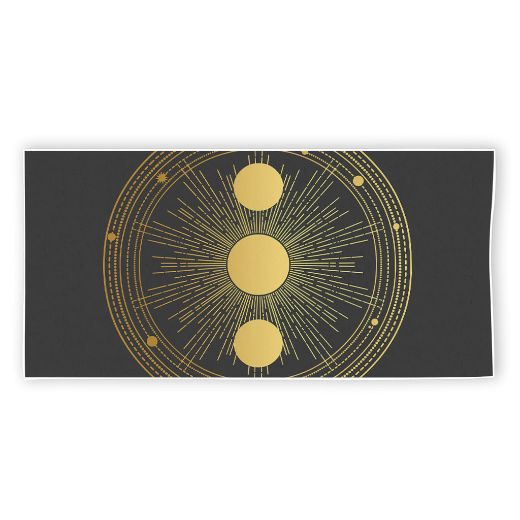 Sun And Moon Phase Print Beach Towel