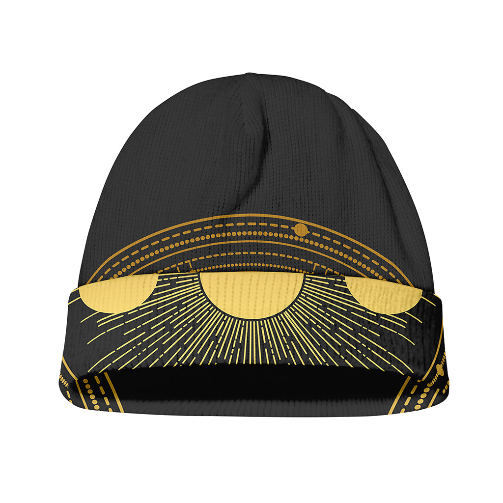 Sun And Moon Phase Print Beanie