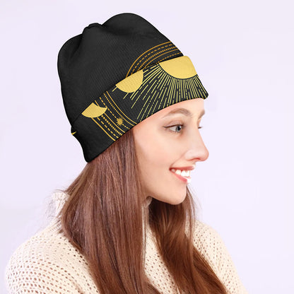 Sun And Moon Phase Print Beanie