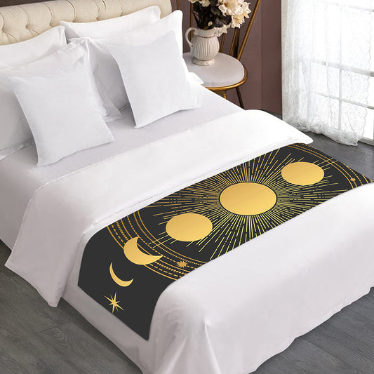 Sun And Moon Phase Print Bed Runner