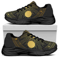 Sun And Moon Phase Print Black Chunky Shoes