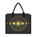 Sun And Moon Phase Print Canvas Tote Bag