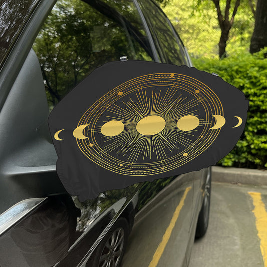 Sun And Moon Phase Print Car Side Mirror Covers