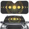 Sun And Moon Phase Print Car Windshield Sun Shade