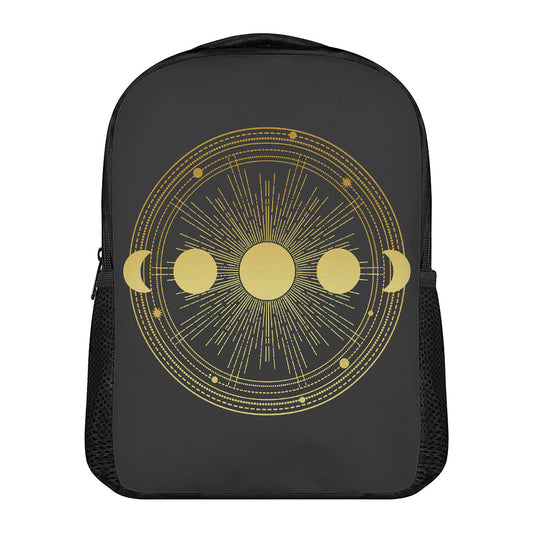 Sun And Moon Phase Print Casual Backpack