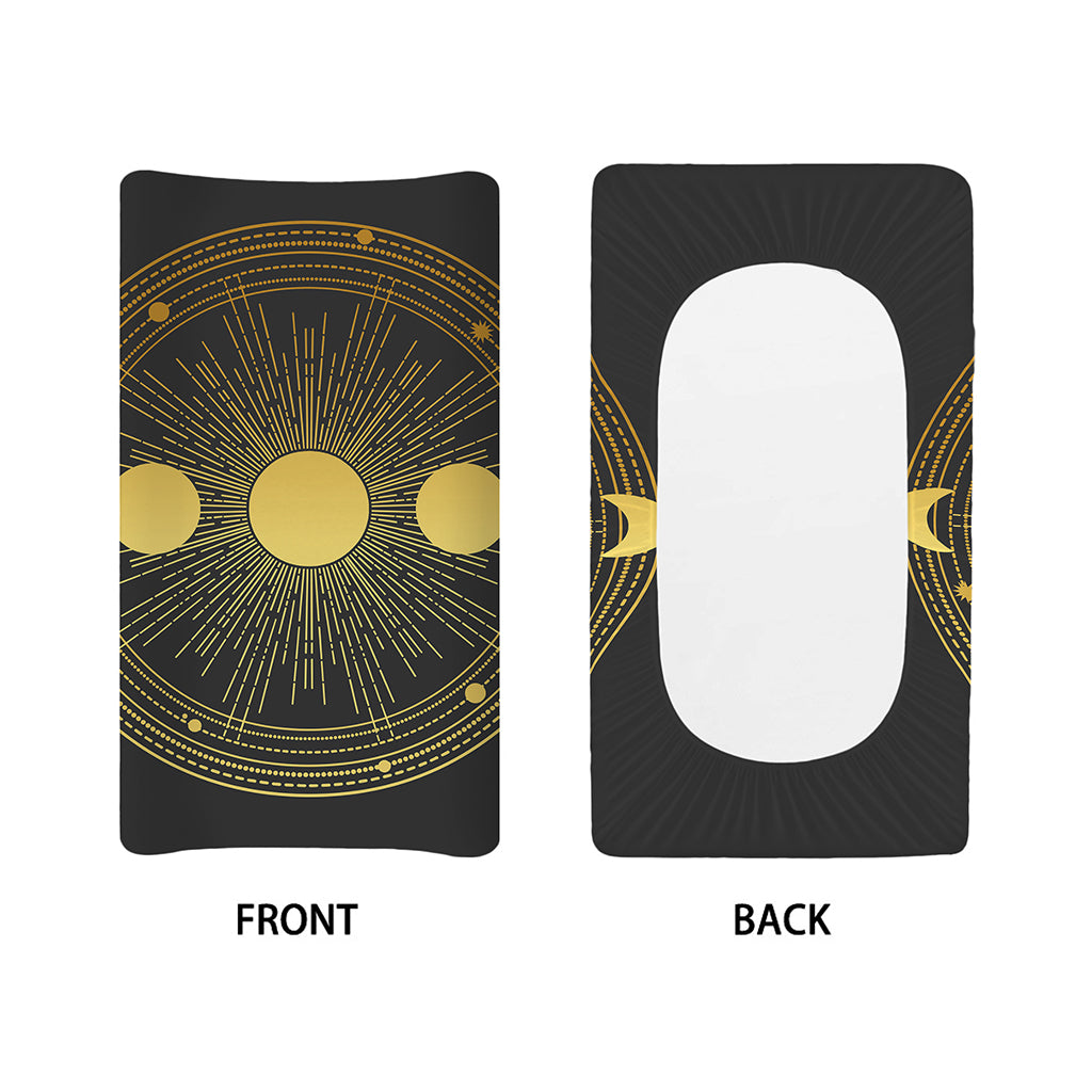 Sun And Moon Phase Print Changing Pad Cover
